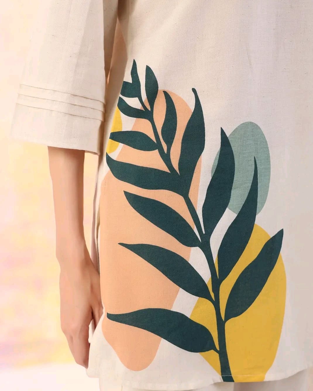 Palm Grove – Cream Cotton Co-ord Set